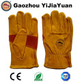 Reinforcement Palm Cow Grain Leather Safety Drivers Work Gloves